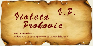 Violeta Proković vizit kartica
